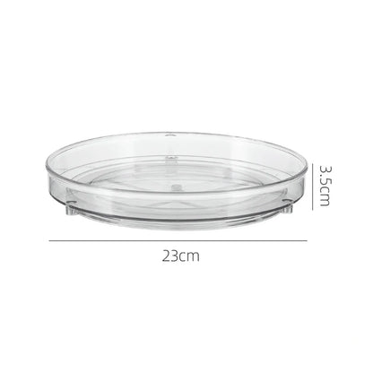 Lazy Susan Turntable Organiser,Turntable Fridge Organiser 23 Cm 27 Cm Spice Rack Rotatable for Kitchen Cabinet Refrigerator