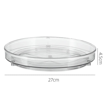 Lazy Susan Turntable Organiser,Turntable Fridge Organiser 23 Cm 27 Cm Spice Rack Rotatable for Kitchen Cabinet Refrigerator